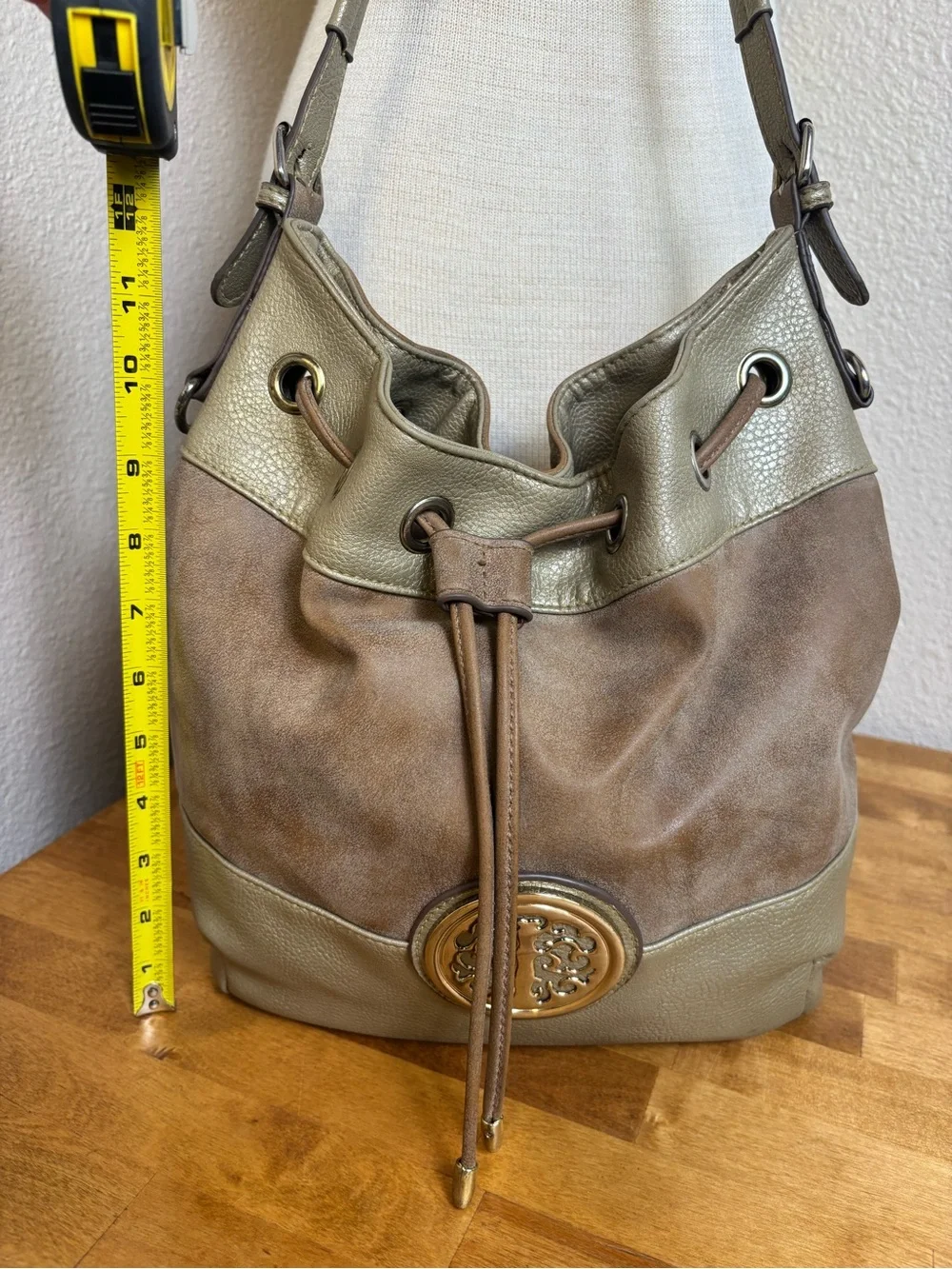 N/A taupe suede